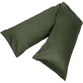Yumeko Kussensloop Katoen Satijn 35x160 Groen - Eco, Bio & Fairtrade