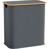HOMCOM Wasmand - Vliesstof - 54x34x58,5 cm - Grijs