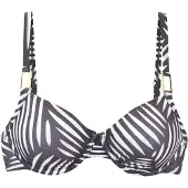 LASCANA Bikinitop antraciet / wit