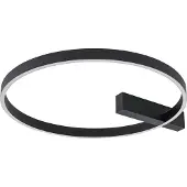 LUCANDE Plafondlamp , Isalin, dimbare, Zwart, Woonkamer, Aluminium, Modern