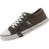Mustang heren sneaker van canvas kaki