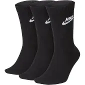 Nike Sportswear Everyday Essential Crew Sokken 3-Pack Zwart Wit