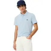 Lacoste polo lichtblauw effen pique 2-knoops normale fit