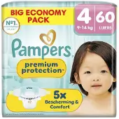Pampers Premium Protection Maat 4 - 60 Luiers - 9kg-14kg