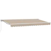 vidaXL Zonnescherm Frame Beige 400 x 200 cm Polyester met PU-coating