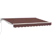 vidaXL Zonnescherm Frame Bruin 250 x 200 cm Polyester met PU-coating