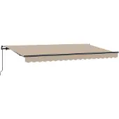 vidaXL Uitschuifbare luifel Beige 400 x 200 cm Stof