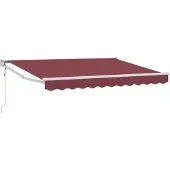 vidaXL Uitschuifbare luifel Bordeauxrood 2,5 x 2 m Polyester en Metaal