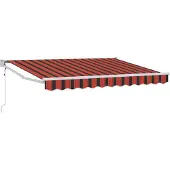 vidaXL Uitschuifbare luifel Oranje, Zwart en Geel 2,5 x 2 m