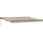 vidaXL Handmatig uitschuifbare luifel Beige 4 × 3,5 m