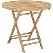 vidaXL Tuintafel, naturel, 80 x 70 cm, bamboe