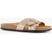 Hush puppies dames bio slippers met panterprint beige maat 39
