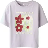 Name it Shirt 'NMFHENISA' limoen / orchidee / donkerrood