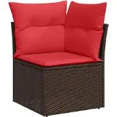 vidaXL Tuinbank Set 6 st Bruin poly rattan