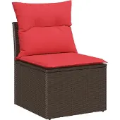 vidaXL Tuinbank Set Bruin poly rattan