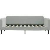 vidaXL Slaapbank 100x190 cm fluweel lichtgrijs