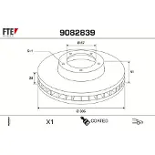 FTE 9082839 Remschijf