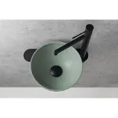Sapho Minor toilet waskom beton 26cm groen met houder rechts