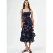 Hiccups for Kids Bloemen Midi-jurk met Hart Kraag