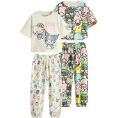 Next Nachtkledij 'Hello Kitty' ivoor / geel / grijs / rosa
