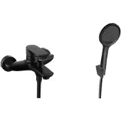 Kielle Vega - Badkraan met accessoires EcoSpare, matzwart 10318SN44