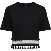 ONLY Shirt zwart / natuurwit