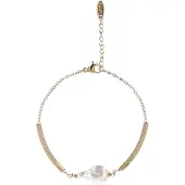 Usha WHITE LABEL Armband goud / wit