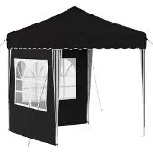 vidaXL Pop-up Feesttent 195 x 195 x 245 cm Zwart Oxford Stof