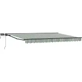 vidaXL Handbediende luifel met LED's Groen, Wit, Anthraciet 4 × 3 m