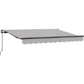 vidaXL Uitschuifbare luifel Lichtgrijs 250 x 200 cm Stof