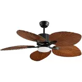 CristalRecord Plafondventilator Palm Ø 132 cm bruin zwart