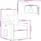 vidaXL Relaxfauteuil Crème Stof