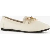 Scapino Dames loafers met ketting details beige maat 37