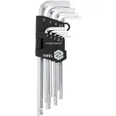 TOYA HEX KEY W. BALL SET 9PCS 210MM CrV