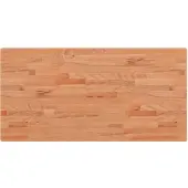 vidaXL Wastafelblad 100x50x2,5 cm massief beukenhout
