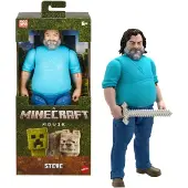Mattel Minecraft groot formaat actiefiguur 12-inch poseerbaar Steve speelgoed verzamelobject ge nspireerd op een Minecraft-film