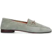 Manfield Groene suède loafers | Maat 37
