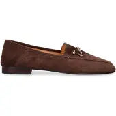 Manfield Bruine suède loafers | Maat 39