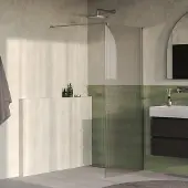 Brauer Oblivion inloopdouche ribbelglas 90cm RVS geborsteld PVD