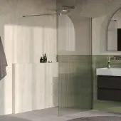 Brauer Oblivion inloopdouche ribbelglas 120cm RVS geborsteld PVD