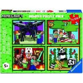 Ravensburger Minecraft-puzzel, 4x100 stukjes