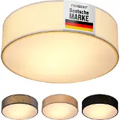 Monzana Plafondlamp Wit Stof ø30cm