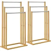 Casaria Handoekkenrek 2 stuks Bamboe RVS