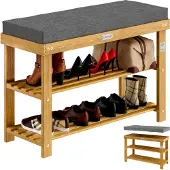 Casaria Schoenbank FSC-gecertificeerd acaciahout 70x33x48cm