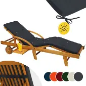 Detex Ligbedkussen - Weerbestendig UV bestendig 195x55x5cm - Antraciet