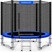 Monzana Trampoline Blauw Ø244cm incl Veiligheidsnet & Ladder
