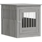 vidaXL Hondenbench 64,5x80x71 cm bewerkt hout grijs sonoma