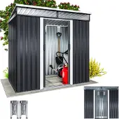 Gardebruk Tuinschuur Zwart Metaal 200x125x180cm