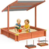 Spiel Werk Zandbak Max 140x140cm incl Zonbescherming UV 50+