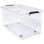 Deuba Opbergbox Deksel Transparant 60x40x35cm 60L